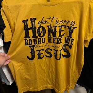 Don’t worry honey around here we leave the judging to Jesus Bella Canvas S tee
